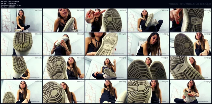 Lick The Divine Spit Of Mistress Vanny's Shoe Soles! - SPITTING-GIRLS - MP4
