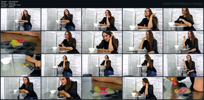 Mistress Anfisa Shares Her Food With You - SPITTING-GIRLS - MP4