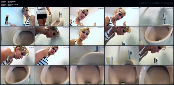Mistress Svenja - Cleaning The Gents - SPITTING-GIRLS - MP4