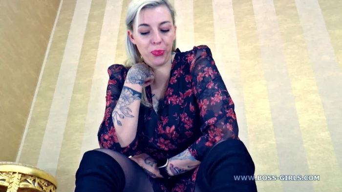 Mistress Zora - Lick The Spit Off The Soles Of Her Boots! - SPITTING-GIRLS - MP4