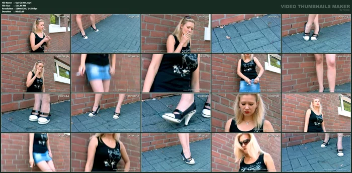 Smoker Nadine-N - Smoking & Spitting - SPITTING-GIRLS - MP4