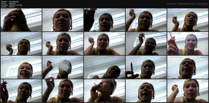Smoking Nadine-N - Open Your Mouth - SPITTING-GIRLS - MP4