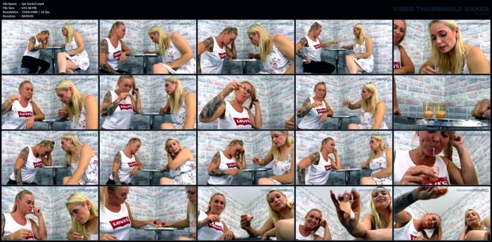 Spit Shots For You! - Mistress Jane And Queen Hanna - SPITTING-GIRLS - MP4