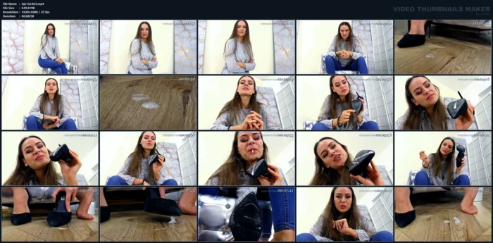 Train To Drink Her Spit! - Mistress Anfisa - SPITTING-GIRLS - MP4