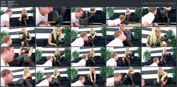 Completely Spit-Covered Boots - Lick Slave, Lick! - SPITTINGBITCHES - MP4