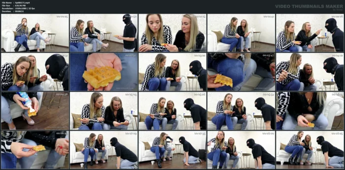Queen Hanna And Mistress Jane - Waffles With Cream And Spit - SPITTINGBITCHES - MP4