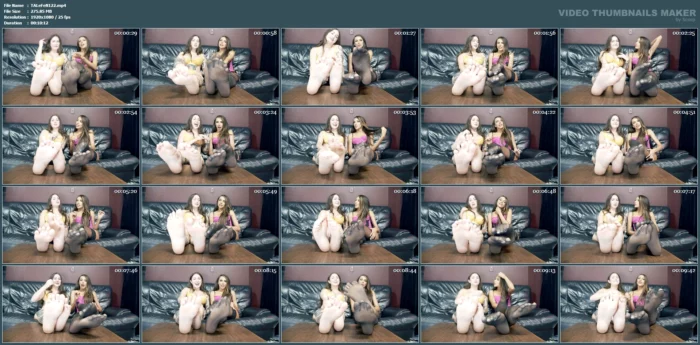 Hime And Bella Nylon And Bare JOI - TAWORSHIP - FOOT WORSHIP - MP4
