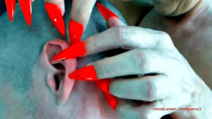 ASMR Ear Cleaning Fetish Mature Cougar Long Nails - TANIAMILF - MP4