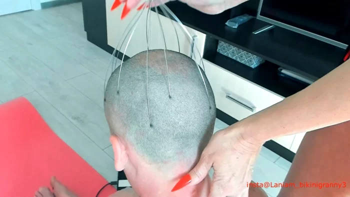 ASMR The Stepmother Does A Head Massage With Long Nails Bdsm - TANIAMILF - MP4