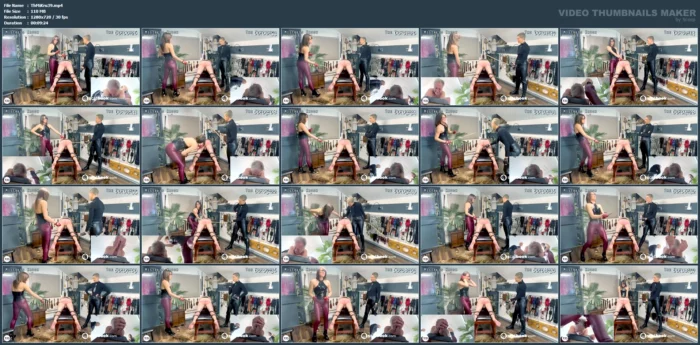 Over The Bench Double Caning With The Hunteress - THE MISTRESS KRUSH UK - MP4
