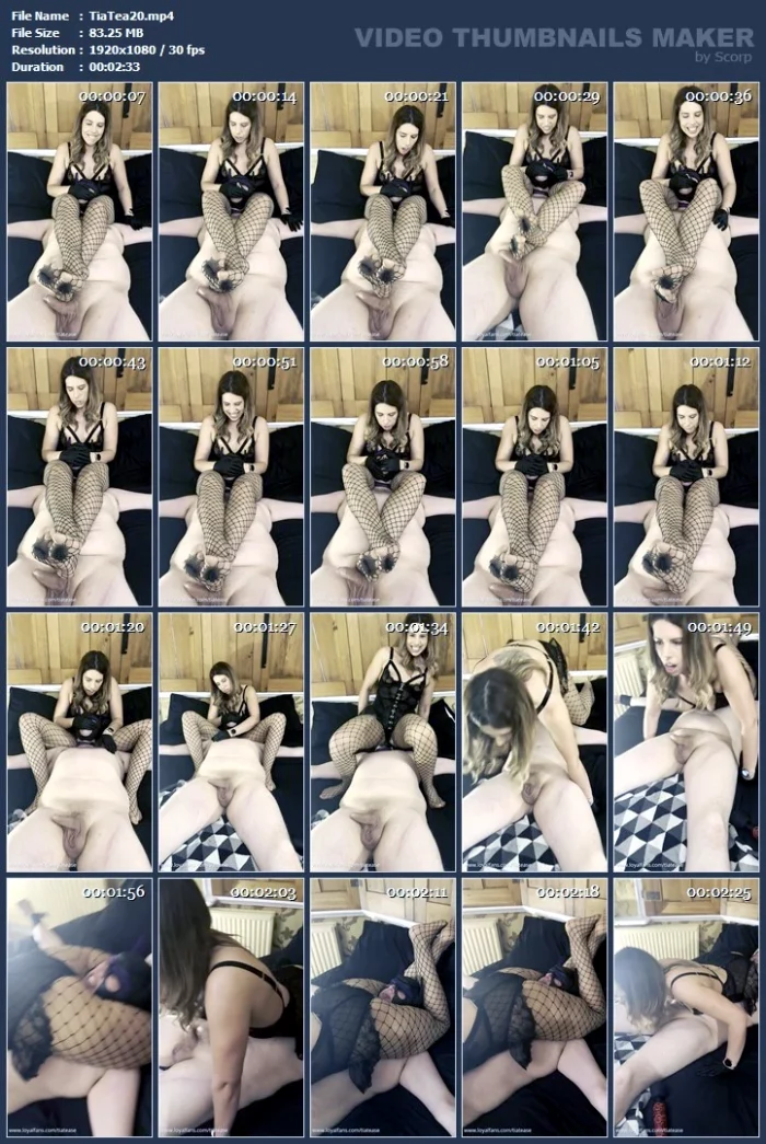 Trapped Between My Fishnet Things - TIA TEASE - MP4