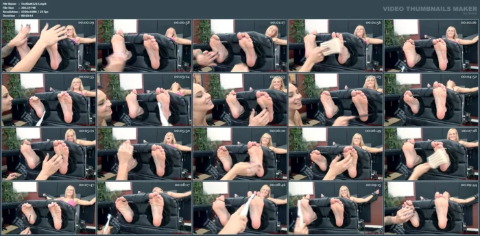 Kate England Toetied - Sasha Foxxx, Kate England - TAWORSHIP - TICKLING - MP4