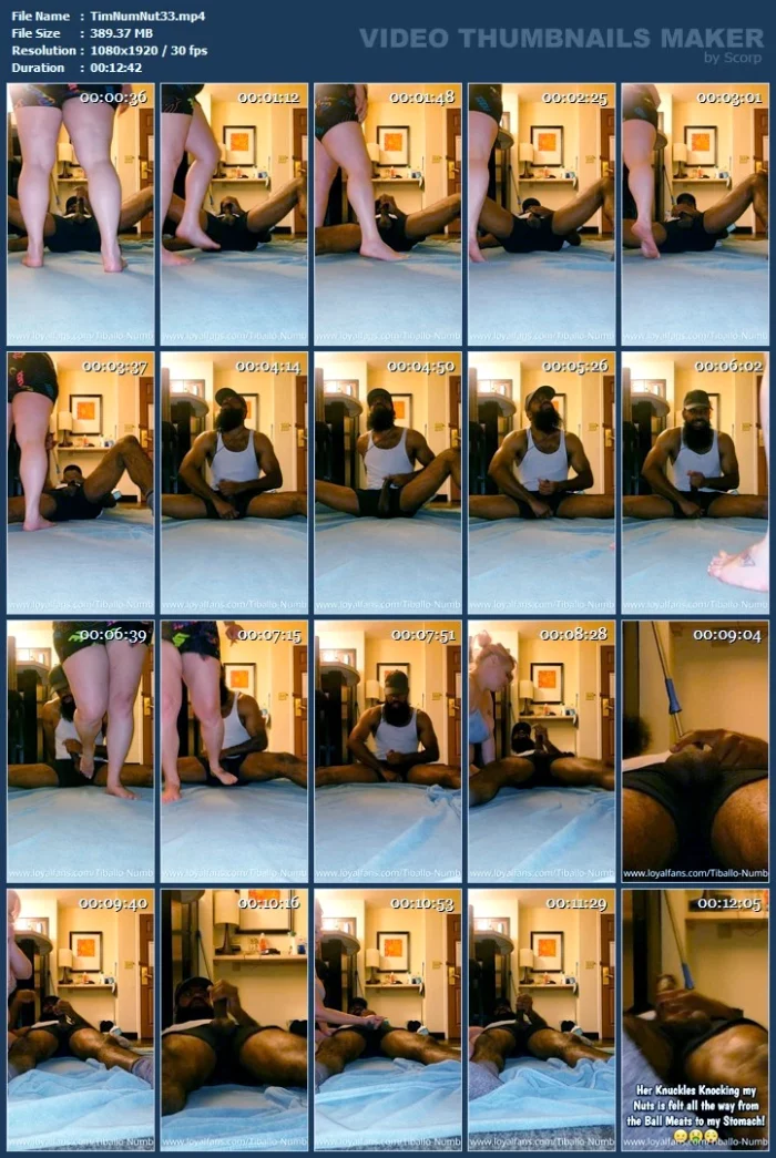 Sexy BBW Ballbustung Part 1 - TIBALLO AKA NUMB NUTZ - MP4