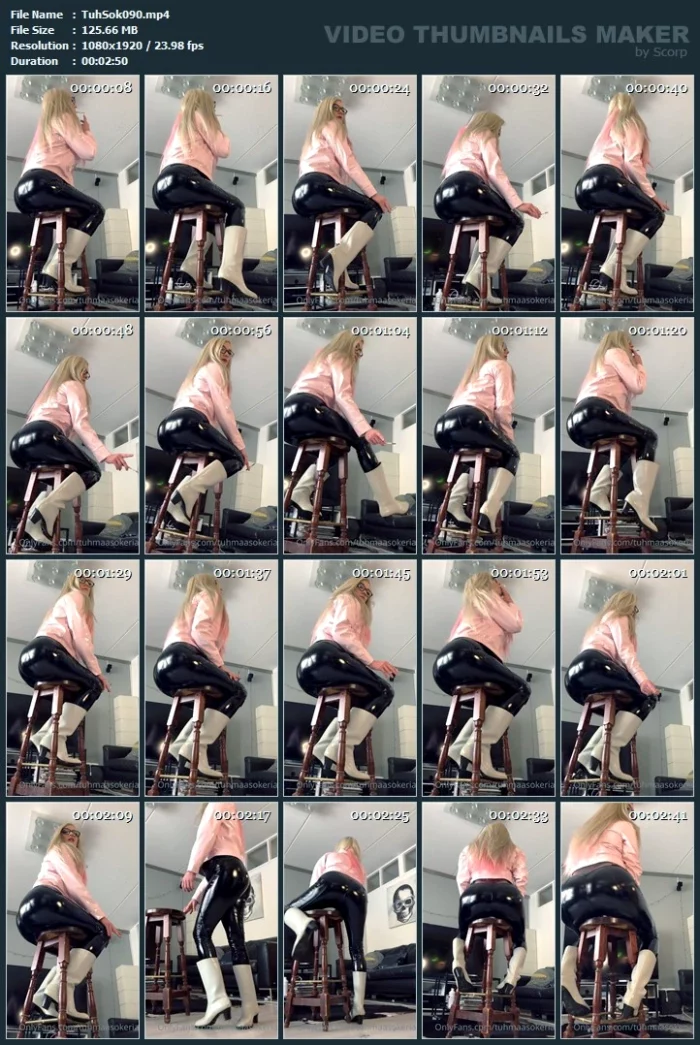 Smoking In Full Pvc-Outfit. Watch Untill Crush - TUHMAA SOKERIA - MP4