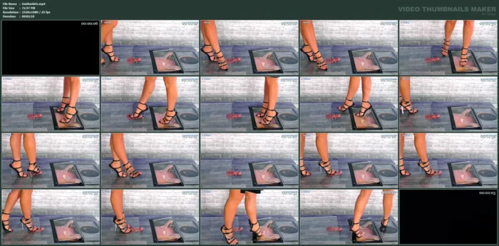Busting The Cum From His Balls Under My Strappy Metal Heels - UNDER AMBER - MP4