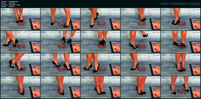 Crushing The Cum From His Cock & Balls In My Kurt Geiger Stilettos - UNDER AMBER - MP4