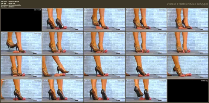 Piercing The Cum From His Balls Between My Spikey Stilettos - UNDER AMBER - MP4
