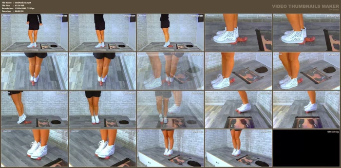 Shredding His Cock & Balls Under My Vans Hi Tops - UNDER AMBER - MP4