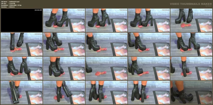 Trampling The Cum From His Broken Balls Under My Chunky Platform Boots - UNDER AMBER - MP4