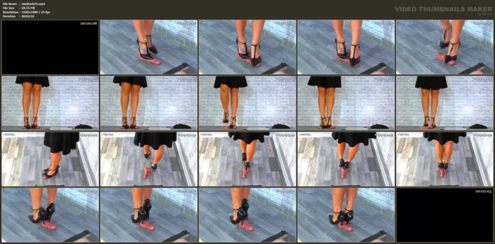 Trampling The Cum From His Cock & Balls In My Patent T-Bar Heels - UNDER AMBER - MP4
