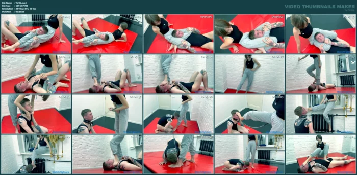 Eighteen Yo Girl Dominates Guy With Headscissors - YJRGN / WATCHFIGHTERS - MP4