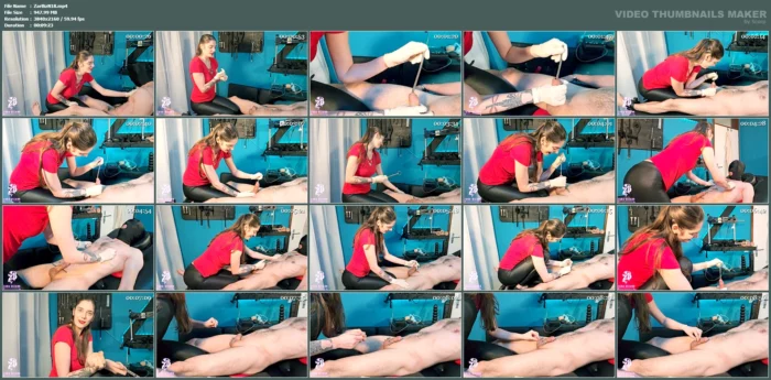 CBT And Cock Stretching - No Orgasm Deserved - ZARA BIZARR - MP4