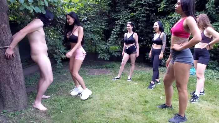 Evilwoman Ballbusting Garden Party - EVIL WOMAN - MP4
