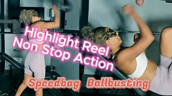 100 Hits Of Pleasure Episode 3 Speedbag Highlight Reel - BALLBUSTING BIANCA / DOMINABIANCA - MP4