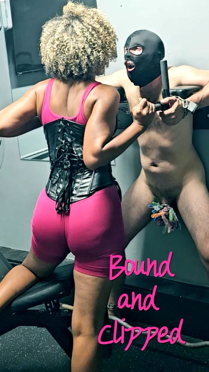 Bound And Clipped CBT - BALLBUSTING BIANCA / DOMINABIANCA - MP4