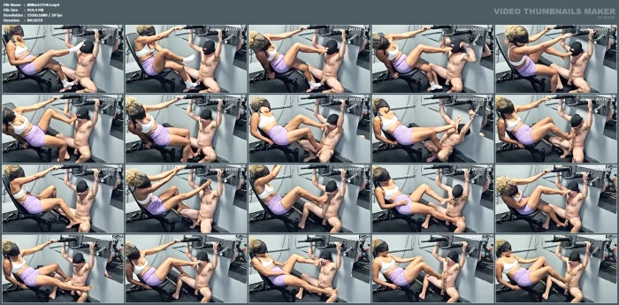 Chained Caged And Foot Gagging - BALLBUSTING BIANCA / DOMINABIANCA - MP4