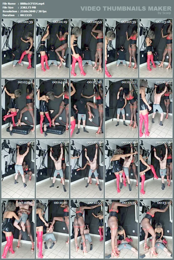 Double Domme Ballbusting Domina Bianca With Empress Jezebel Jubilee Mobile - BALLBUSTING BIANCA / DOMINABIANCA - MP4