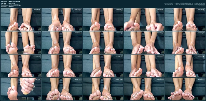 Oily Toes JOI - BALLBUSTING BIANCA / DOMINABIANCA - MP4