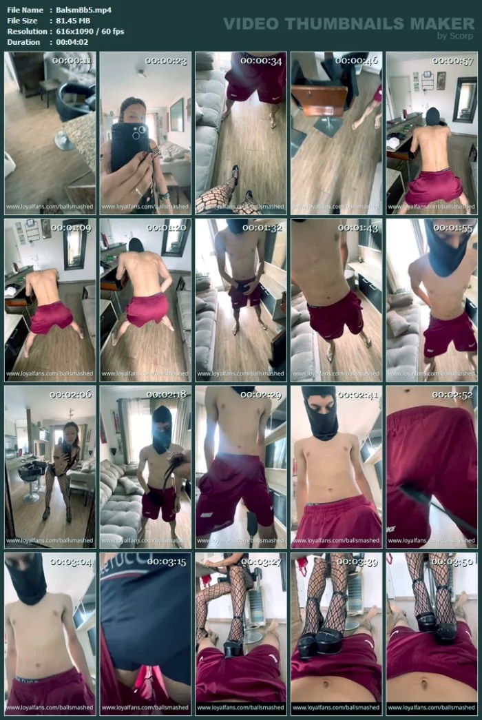 Ballbusting Sexy Outfit - BALLSMASHED BALLBUSTING - MP4