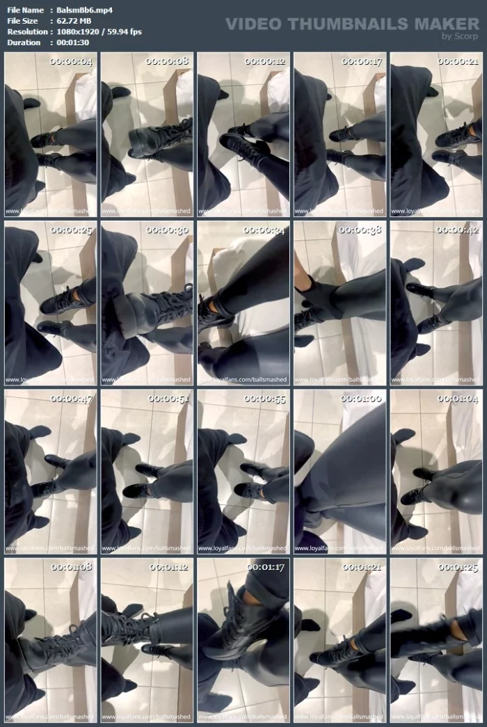 POVBallbusting Boots - BALLSMASHED BALLBUSTING - MP4