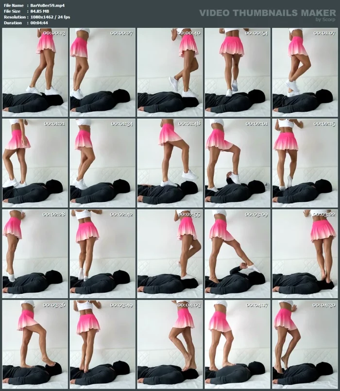 Barbie Trample With White Sneakers In Pink Skirt No.56 - BARBIEVONBERLIN - MP4