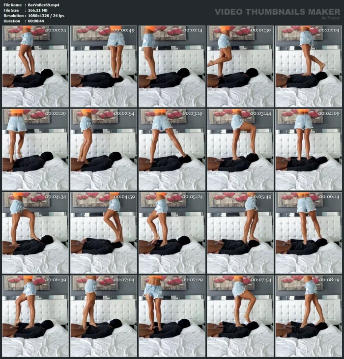 Barbie Trampling On Her Slave's Body In Barefoot No.70 - BARBIEVONBERLIN - MP4