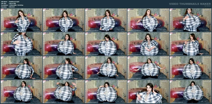 Breast Inflation In Button Down Shirt - BENDY BROOKE - MP4