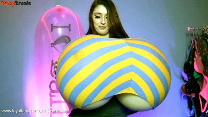One Of The First Videos I Filmed After Modifying My First Breast Expansion Rig - BENDY BROOKE - MP4