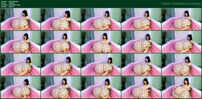 Z Cup Water Inflation And Belly Inflation In Fishnet Bodysuit Oil Laying On My Inflated Body - BENDY BROOKE - MP4