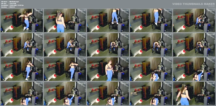 Blue Leggings Actual Session - BLISSFULSHOCK - SELENA STERN BALLBUSTING GODDESS - MP4
