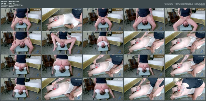 Face Buried, Balls Locked And Crushed - Just The Way I Like It - BRUTAL FACE SITTING AND FEMDOM - MP4