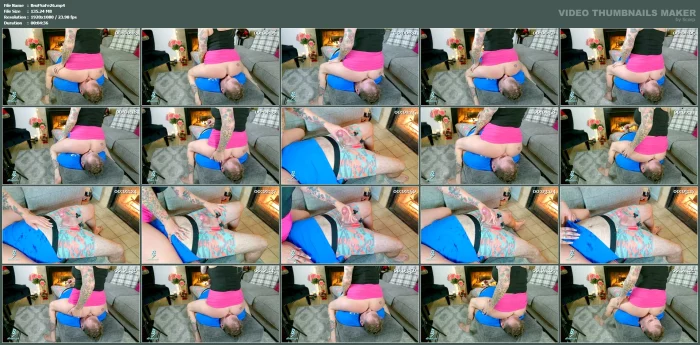 His Balls Squished In The Spiked Ball Crusher And His Cock Was Throbbing While I Jerked It - BRUTAL FACE SITTING AND FEMDOM - MP4