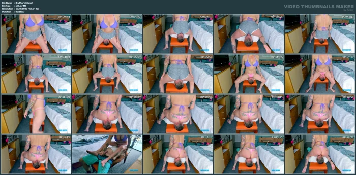 Morning Face Sitting And Ball Squeezing! - BRUTAL FACE SITTING AND FEMDOM - MP4
