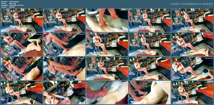 Miss Kitty Bliss Your Cock And Balls My Footstool - FEMDOM FOR FUN - MP4