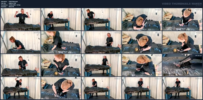 Merciless Metal CBT Whipped Spiked And Stretched Full Body Wrap Bondage Domination - MADAM M - MP4