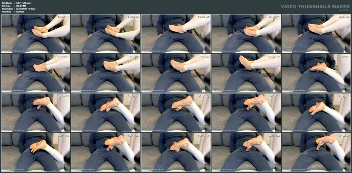 Sexy Footjob In White Leggings - COCKCRUSH TRAMPLE TORTUREPRINCESS - MP4