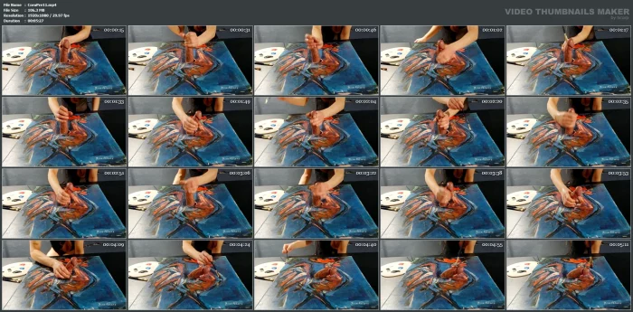 Cock Milking Painting With A Cum And Colors - CORUJA PRETA - MP4