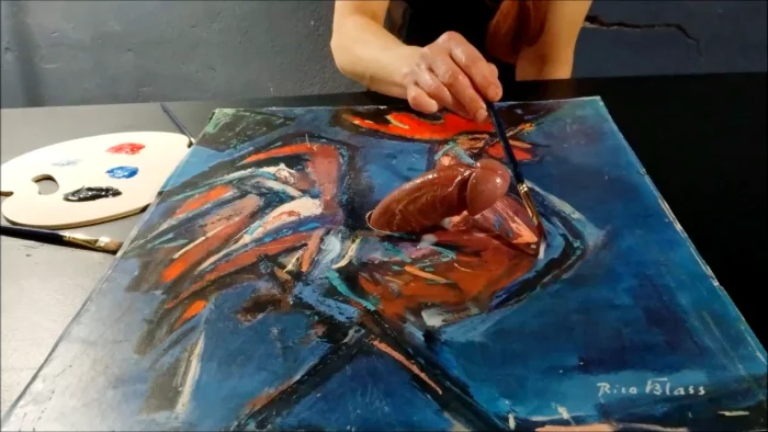 Cock Milking Painting With A Cum And Colors - CORUJA PRETA - MP4