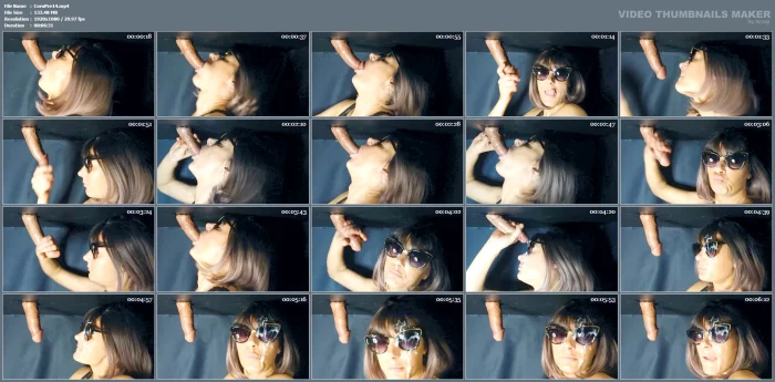 Cum - Face Milking Table Cock Milking Cum On Sunglasses - CORUJA PRETA - MP4