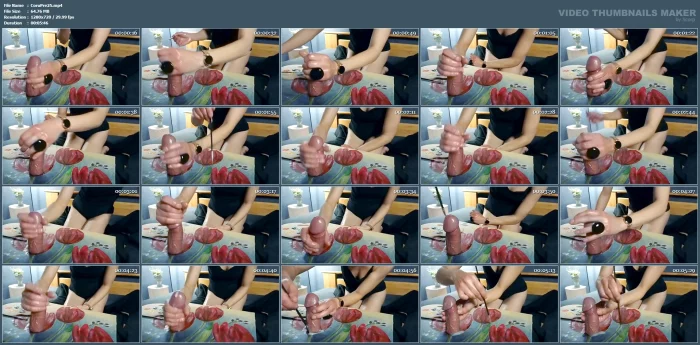 Hot Handjob Cumshot To Make Art With Cock Milking - CORUJA PRETA - MP4